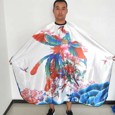 厂家现货批发 网红新款龙凤围布 发廊用成人理发美发剪发围布