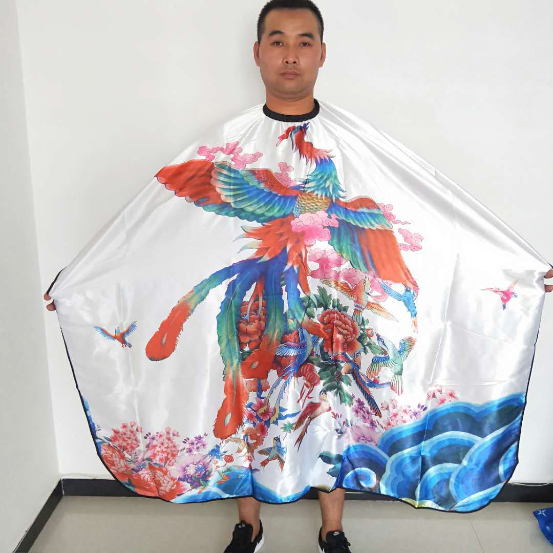 厂家现货批发 网红新款龙凤围布 发廊用成人理发美发剪发围布