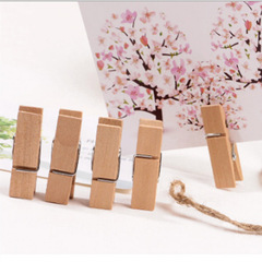 Photo holder, 4.5x1.2cm, photo clip, wooden small clip, message clip, long-tail clip, storage clip