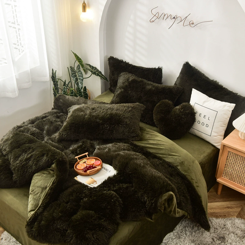 Коралловый двусторонний фланелевый комплект, для импорта, комплект из 4 предметов