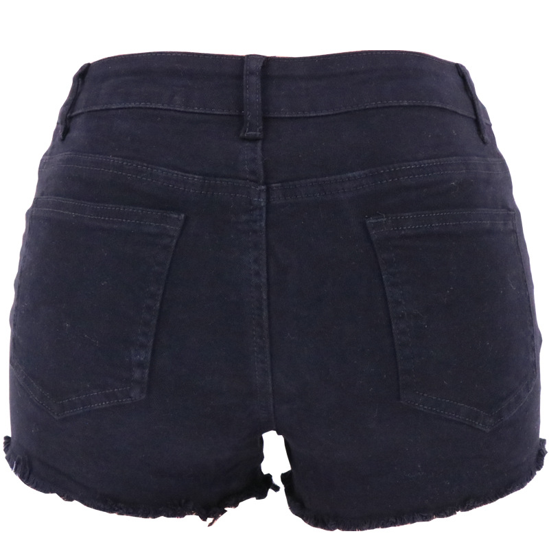 fashion solid color denim shorts NSYB65130