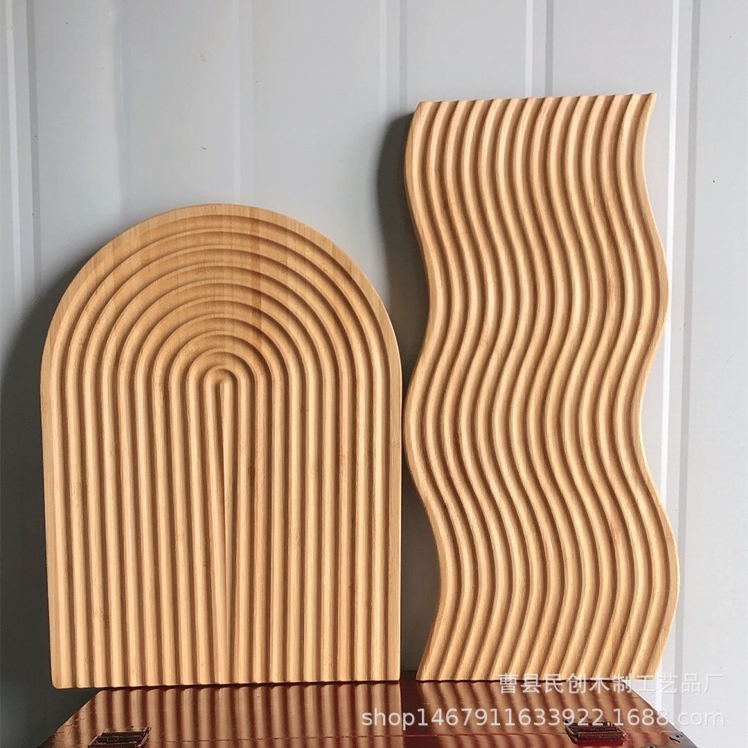 日式菜板样品间摆件实木砧板