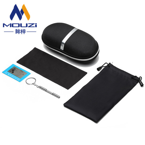 Dropshipping cross-border new model portable anti-stress EVA glasses case Sunglasses cloth hook box can be printed with LOGO