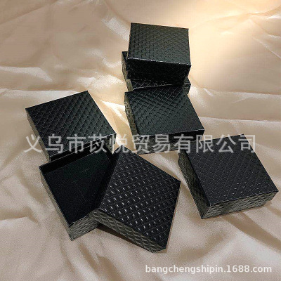 厂家现货高档钻石纹首饰包装盒 饰品 项链耳钉手链盒子批发