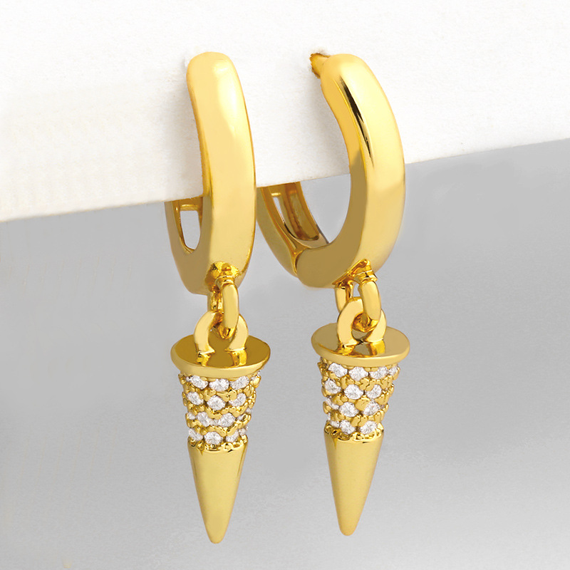 Housewarming, Anniversary, Business, Wedding, Travel, Party, Birthday, Festival Occasion Fashion Geometric Diamond Copper Artificial Gemstones Earrings