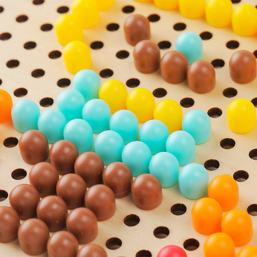 Children's jigsaw puzzle combination puzzle mushroom nail building block toy Baby educational beaded puzzle combination toy
