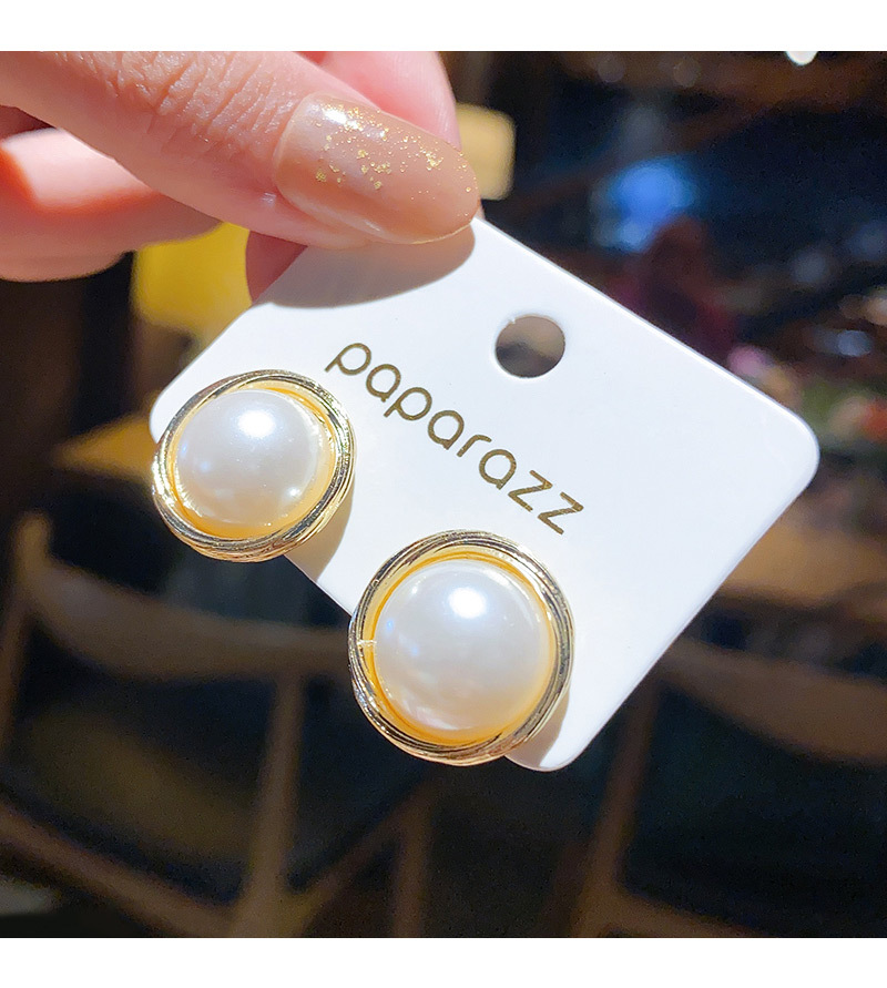 Koreanische Perlenohrringe Neue Trendige Einfache Ohrringe display picture 2