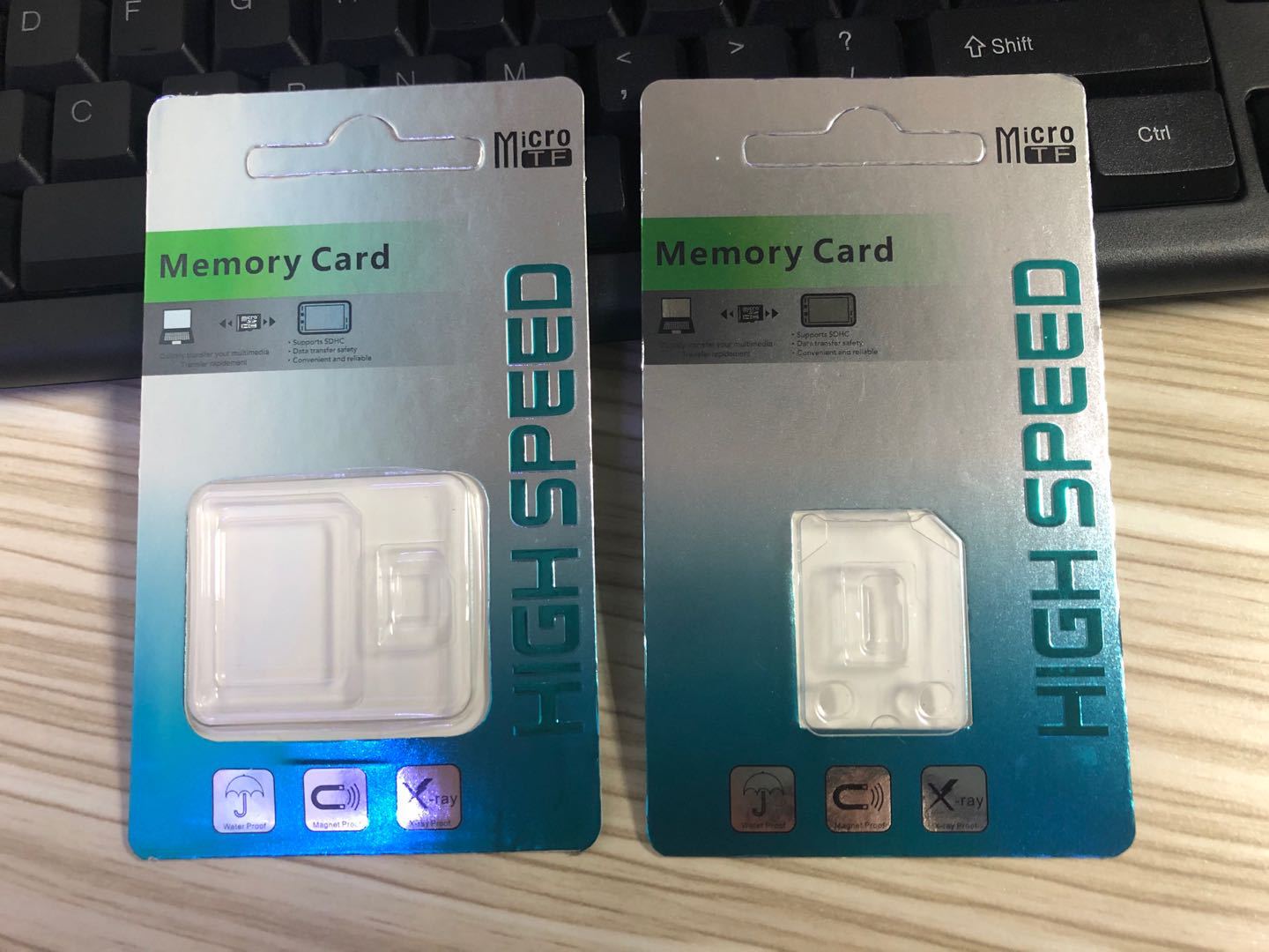 厂家直销新款金银卡TF包装盒U盘内存卡开盖吸塑纸盒现货批发定做|ru