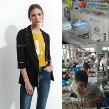 淘工厂杭州梭织精品女装加工定制高端小西装来图来样包工包料生产