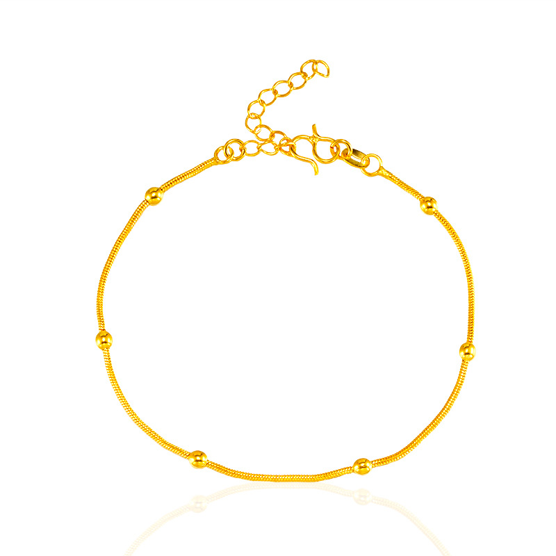 Imitación de oro amarillo collar de joyería fina cadena en forma de O, además de collar de perlas de las mujeres Mori cadena delgada para novia entrega de una sola pieza