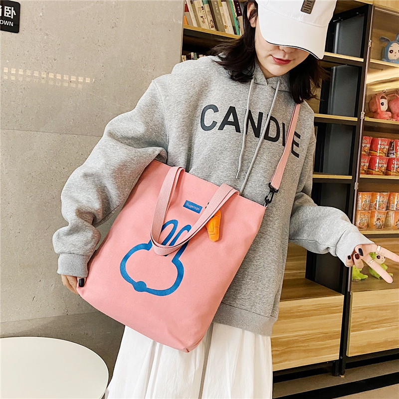 韩版ins时尚女包帆布单肩斜跨包文艺学生休闲背包斜挎潮流布袋|ms