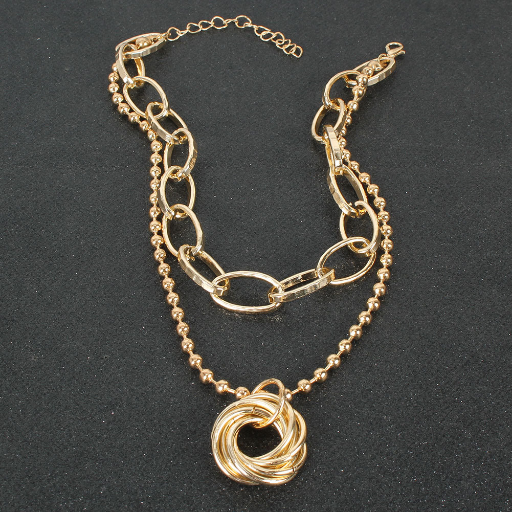 Fashion Long Double-layer Alloy Necklace Wholesale display picture 3