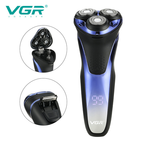 VGR electric shaver men's razor three-head USB electric beard razor washable Amazon new V-306