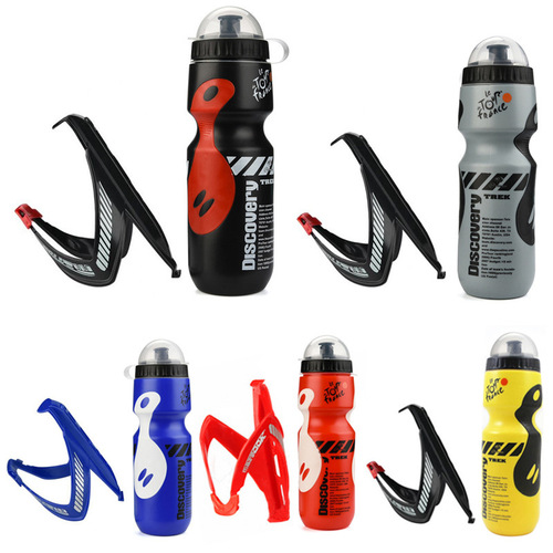 Wholesale mountain bike carbon fiber texture V-shaped water bottle cage bicycle water bottle set cycling accessories
