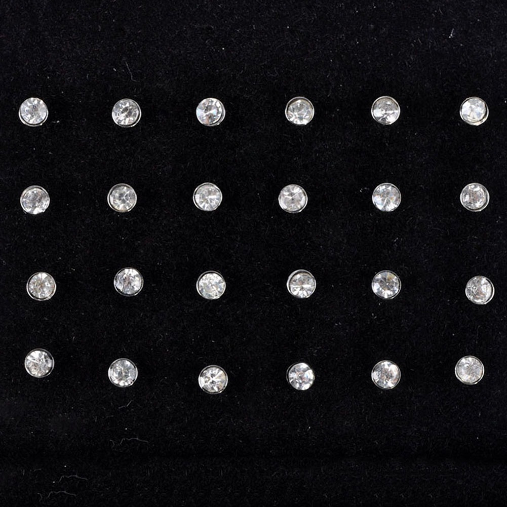 60 Fashion Geometric Stainless Steel Inlay Rhinestones Nose Studs display picture 6