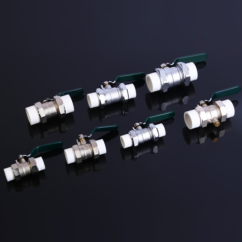 自產自銷PPR雙活接球閥 雙活結熱熔銅球閥銅閥門工程建材多規格