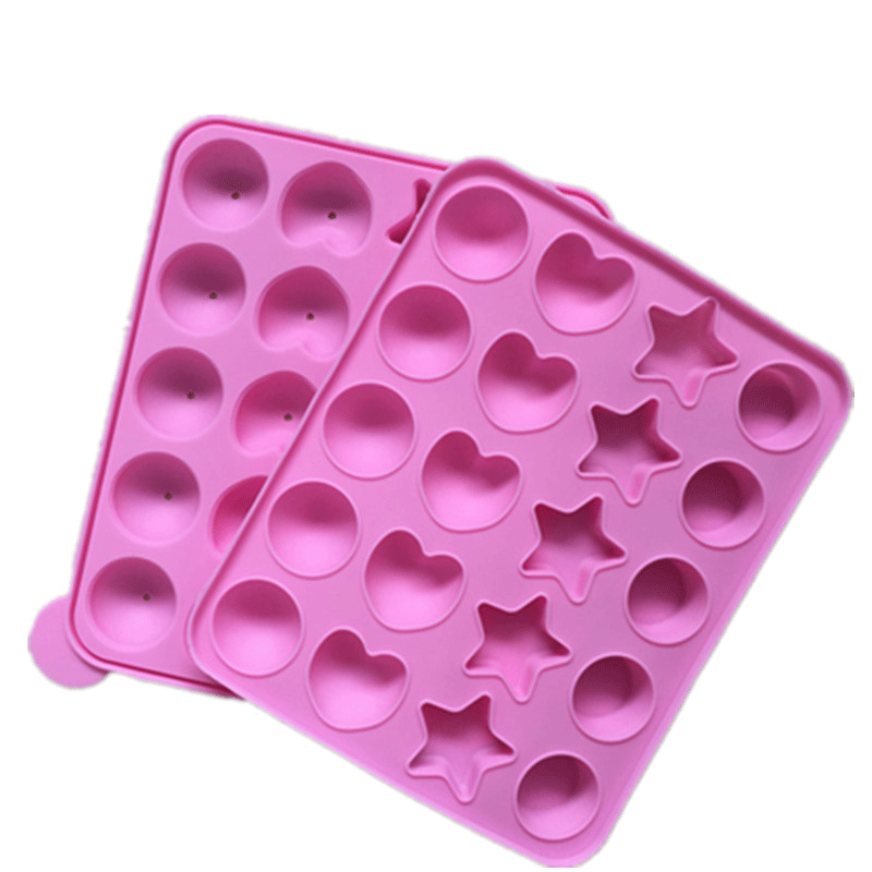 硅胶20连不规则图案棒棒糖模具 食品级硅胶 耐高温无异味蛋糕模