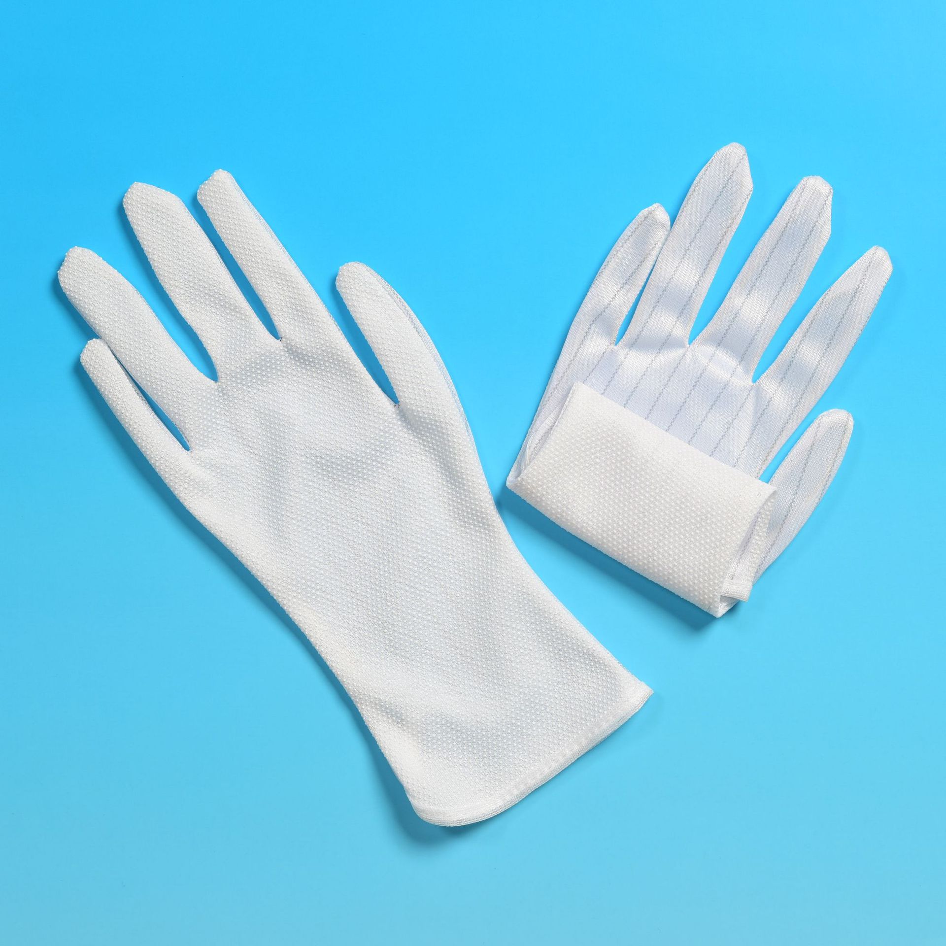 SD21180075YC-L28-点胶条纹防静电手套-实拍.