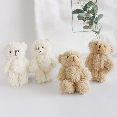 ins girly heart cute plush jointed bear doll doll bag pendant soft keychain accessories