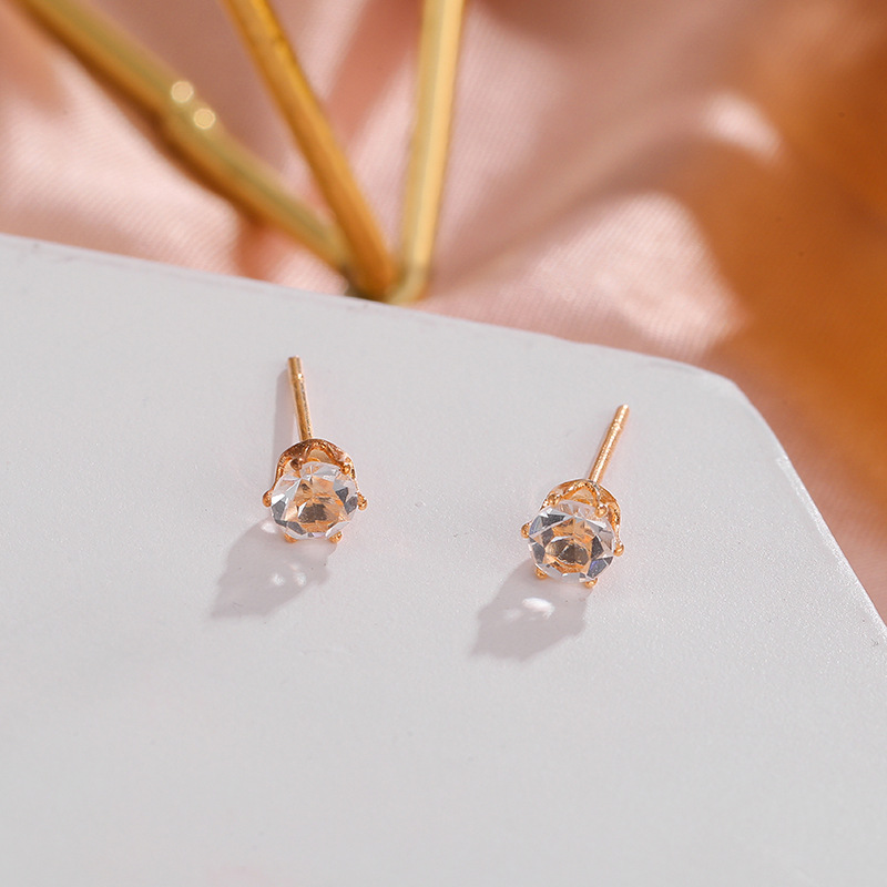 Heart Alloy No Inlaid Earrings Ear Studs display picture 3