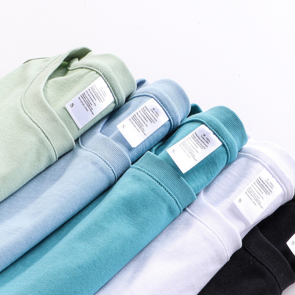 180g壹件代發新款男裝純色打底衫短袖簡約風韓版純色男式圓領T恤