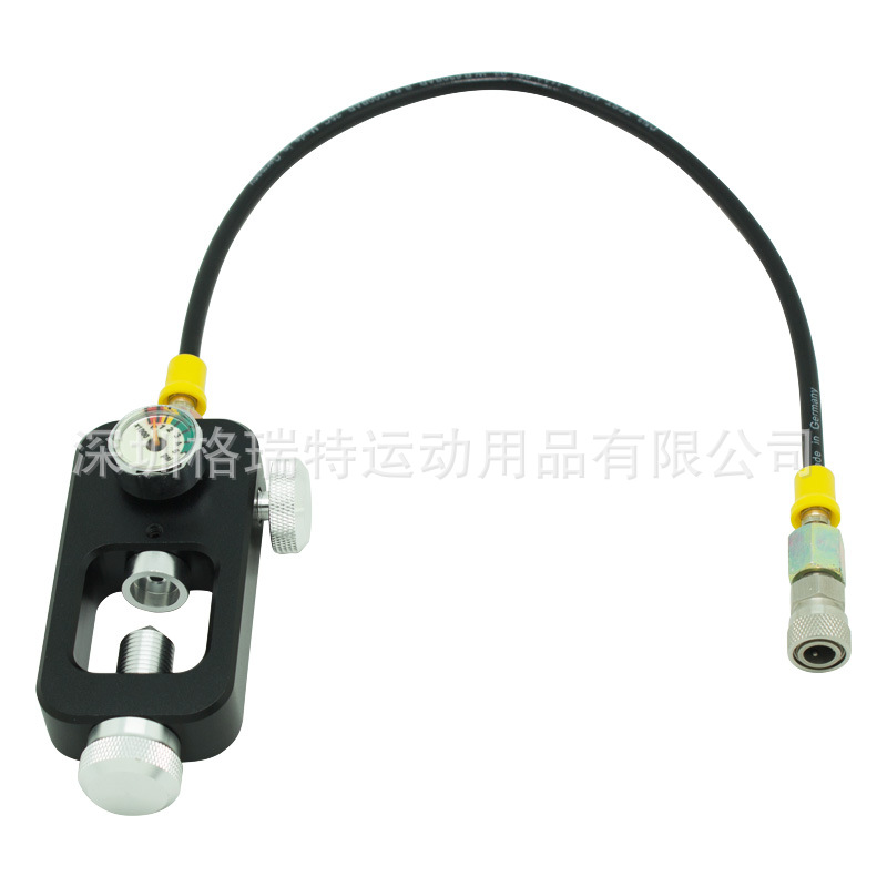 Scuba Diving黑色带630Bar表试气阀带黑色15寸高压管潜水器试气