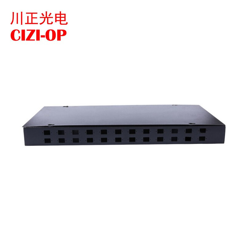 川正光电24口SC光纤终端盒 光纤熔接盒 19寸1U机架式24口SC光终端