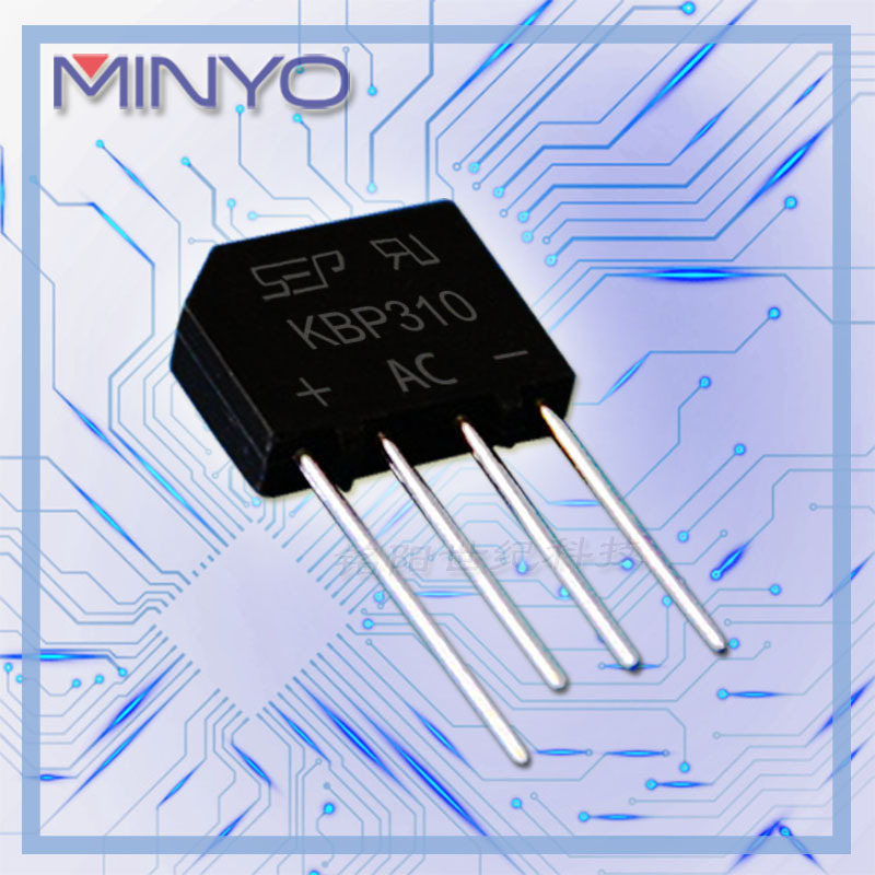 台产大芯片3A1000V整流桥堆KBP310 KBP310G开关电源扁桥GPP晶圆