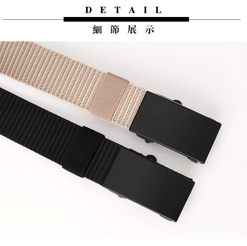 Nylon Canvas Toothless Automatic Buckle Belt Outdoor Sports Leisure Business Belt display picture 5