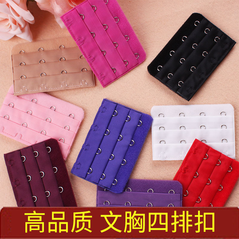 4-row Buckle Bra Bra Extended Buckle Underwear Adjustment Extended Buckle Pregnant Women Buckle Four-row Three-button Stainless Steel Rear Buckle