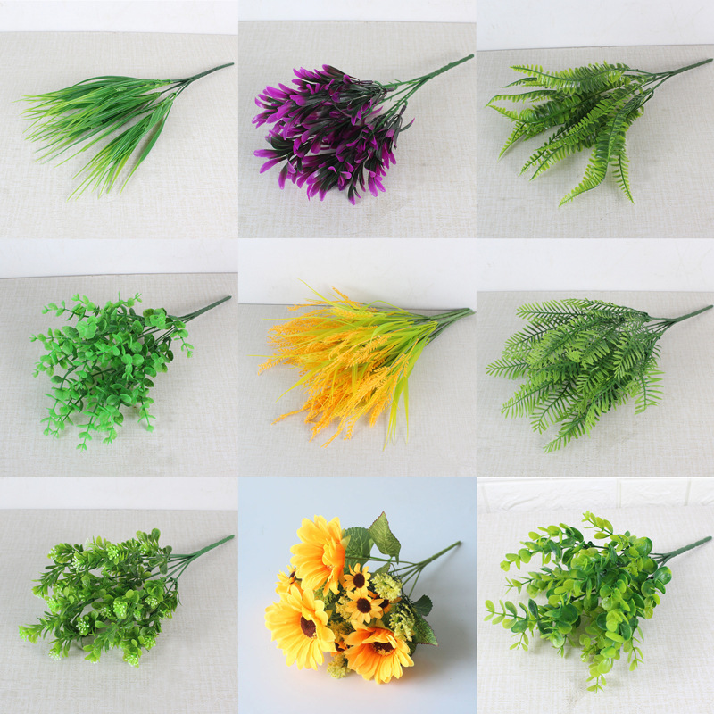 假花叶子仿真绿植墙蕨类植物草波斯叶婚庆装饰花艺婚礼布置道具|ru