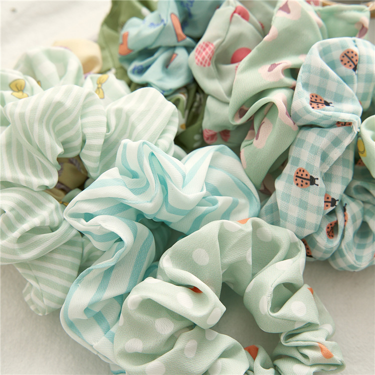 Korean New Bow Striped Dots Hair Scrunchies display picture 6