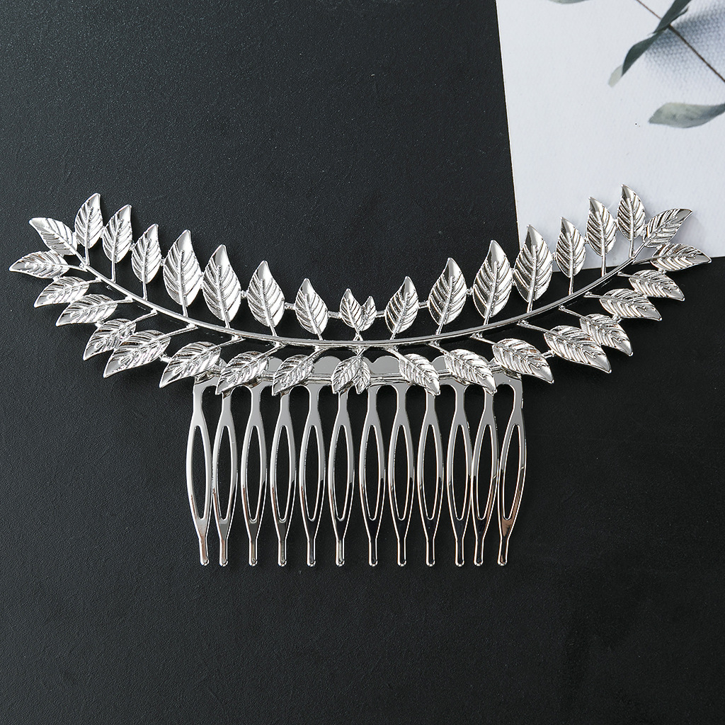 Hollow Out Design Fashion Leaf Alloy Hollow Out Hair Combs