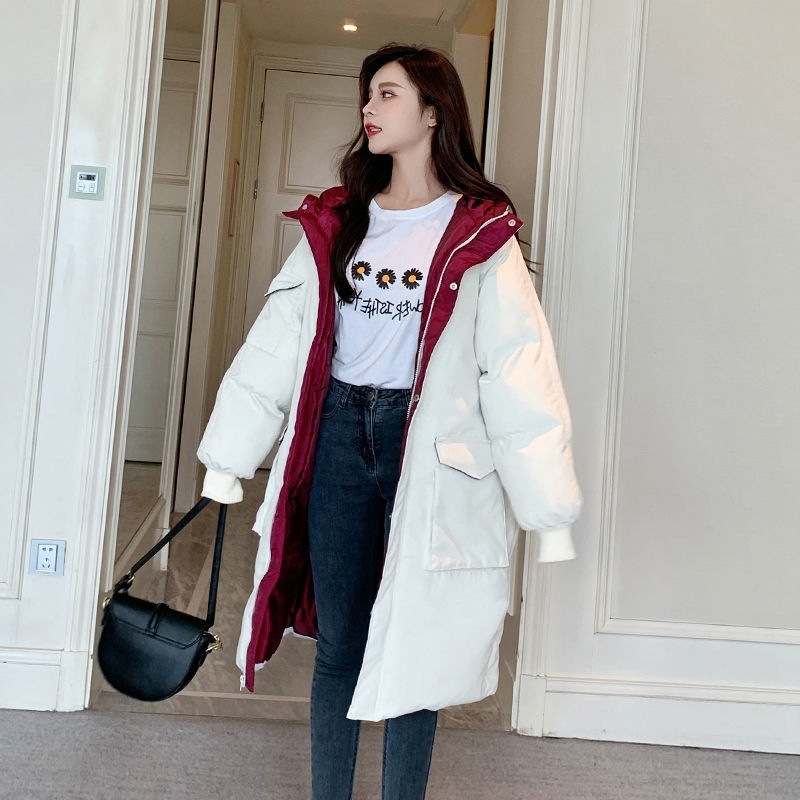 winter Down cotton-padded clothes Cotton Korean Edition 2020 new pattern Mid length version Winter clothes coat oversize Thick jacket