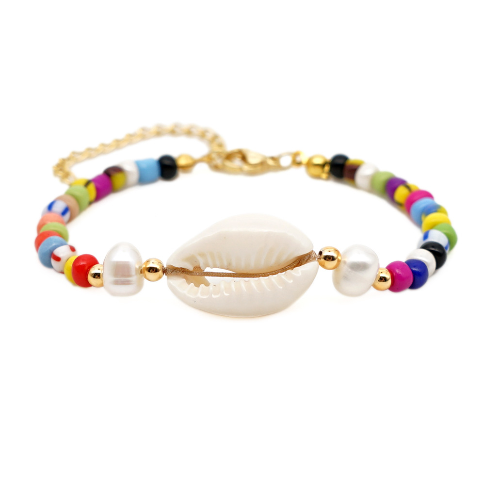 Miyuki Cuentas De Arroz Antiguas Tejidas Pulsera De Ojos Del Alfabeto Estilo Étnico Femenino Arcilla Suave Pulsera De Concha Natural Conjunto Nihaojewelry Al Por Mayor display picture 5