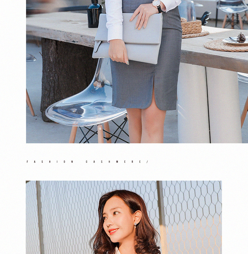 2021白色衬衫女长袖新款职业装V领修身正装棉衬衣工作服工装详情图14