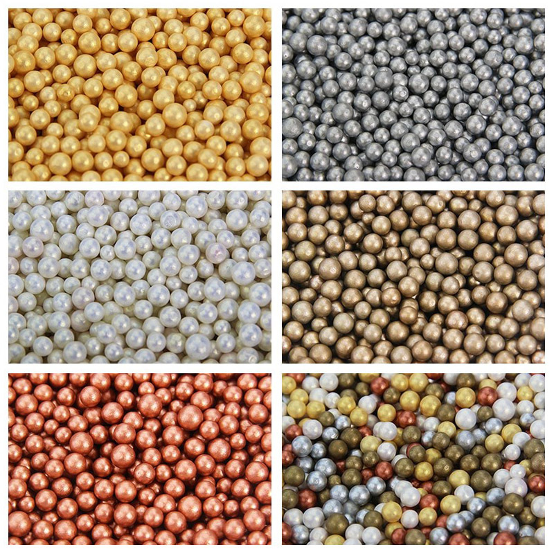 7-9mm oro plata cobre blanco metal color bola de espuma POLARON DIY Delgado pegamento espumante partículas de relleno