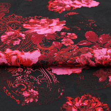 新款 大提花面料 女装裙装礼服旗袍服装面料 涤纶布料 批发E18