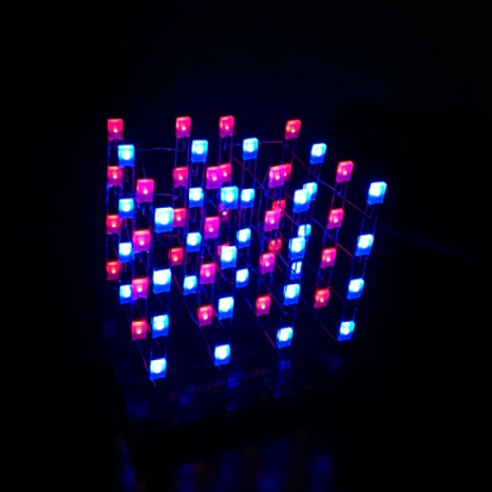 创意51单片机DIY电子设计制作套件Cube4*4*4彩色光立方送源代码