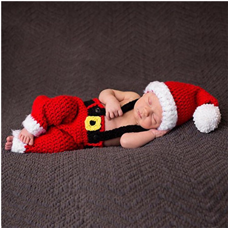Baby Girl's Baby Boy's Basic Christmas Hat Pleated Wool Cap display picture 3