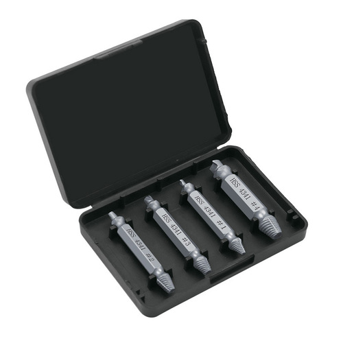Double-headed screw extractor, high-speed steel broken sliding thread screw removal tool set, cross-border broken wire extractor