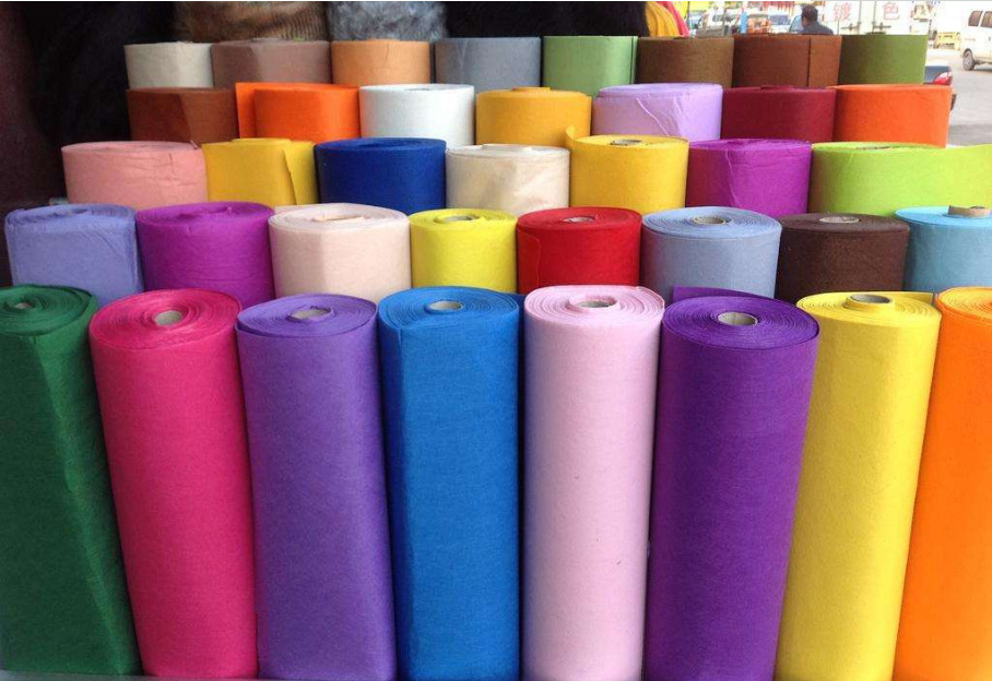 纯黑/白色手工不织布 针刺无纺布 戟绒毛毡布 大量现货