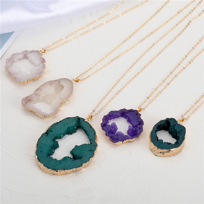 Exaggerated Personality Imitation Agate Large Pendant Necklace display picture 1
