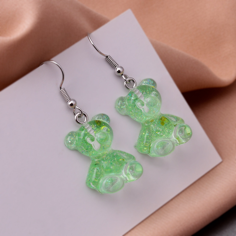 Boucles D'oreilles Créatives Colorées D'ours De Dessin Animé display picture 2