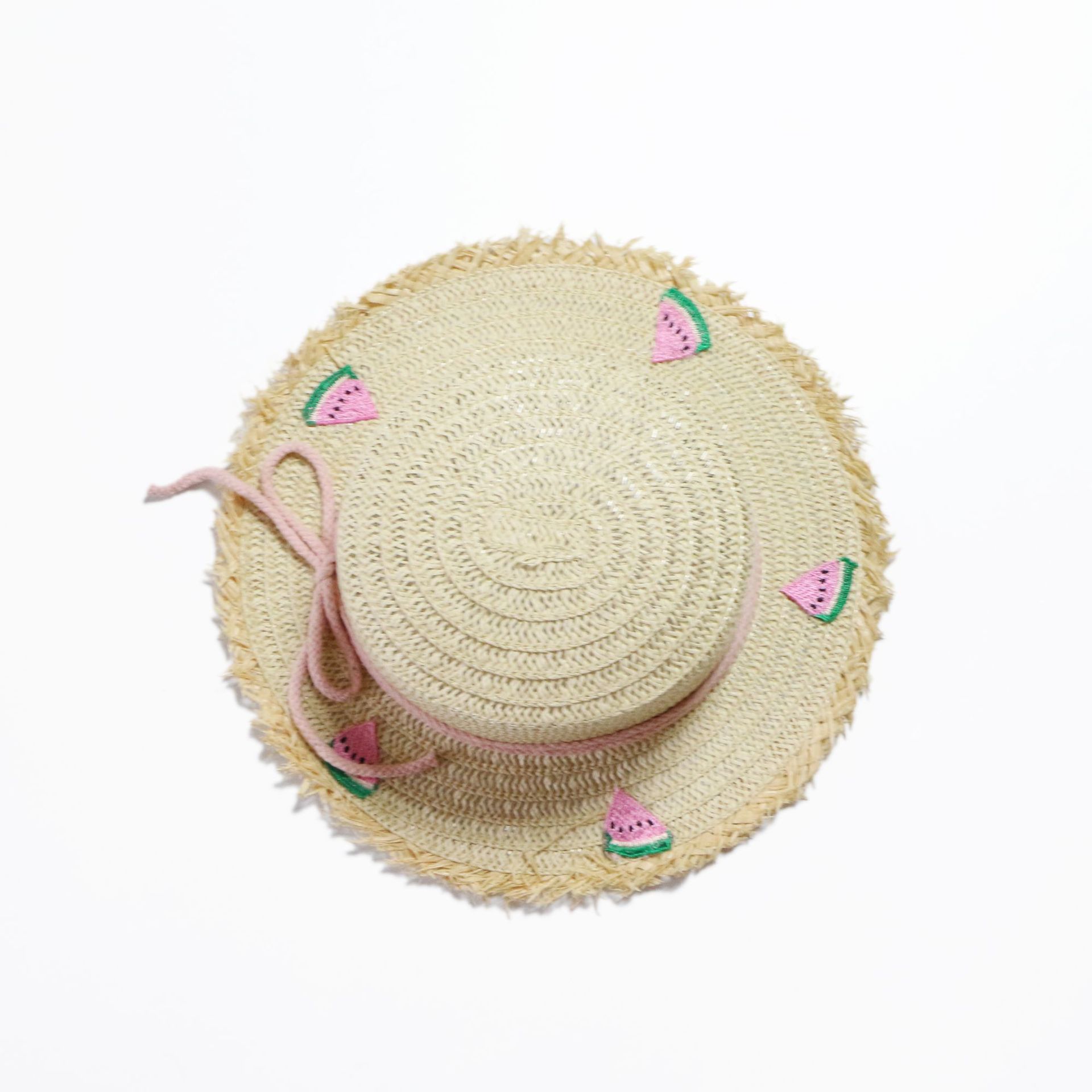 Children's Sun Hat Straw Hat Fruit Hat Summer Big Flat Top Sun Hat Wholesale Nihaojewelry display picture 4