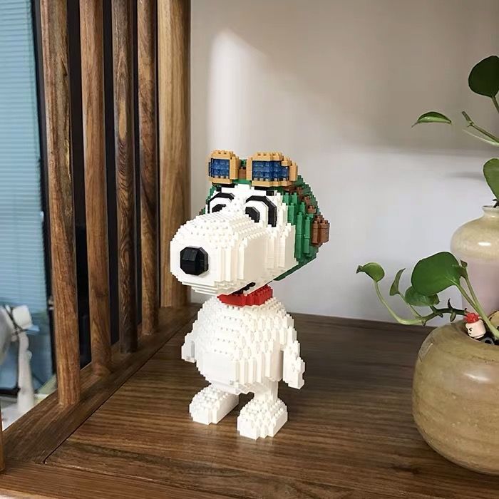 抖音网红微型钻石小颗粒积木史努比微颗粒积木 儿童益智玩具批发|ru