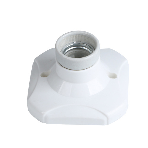Square surface mounted e27 screw lamp holder, ceramic screw lamp holder, engineering lighting accessories wholesale