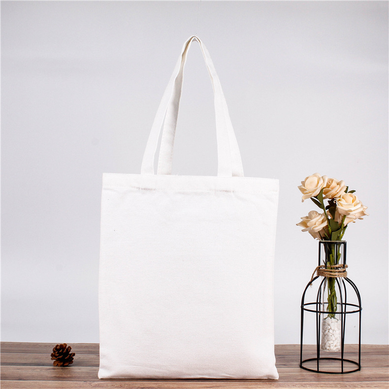 空白帆布袋定制 加印LOGO大容量购物广告全棉布袋单肩手提帆布包
