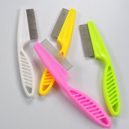 Cat and Dog Comb for Flea and Tick Removal, Hair Shedding and Detangling, Steel Pin Comb with Enhanced Cleaning, Pet Supplies