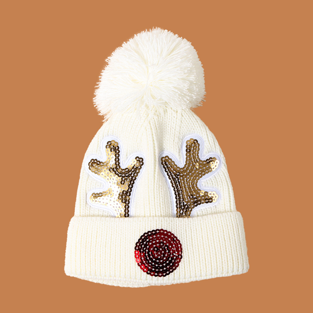 Children's Christmas Deer Knit Hat display picture 9